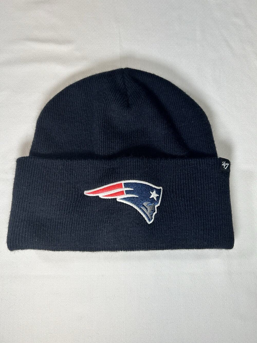 Carhartt '47 Navy Beanie New England Patriots Adult Knit Cuffed Hat Cap
